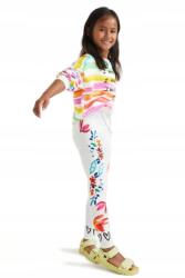 Desigual Lány leggings Desigual Mouse fehér, virágmintás méret 98/104 cm (22SGKK04/9019 )