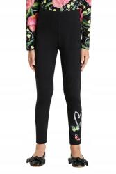 Desigual Lány leggings Desigual fekete, szívecskés mintával méret 134/152 cm (22WGKK02/2000)