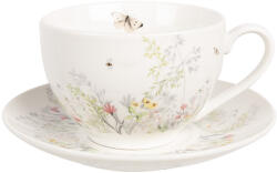 Clayre & Eef Ceascu cu farfurioara portelan multicolor Summer 12x9x6 cm, 14x2 cm, 250 ml (WFFKSXdeco)