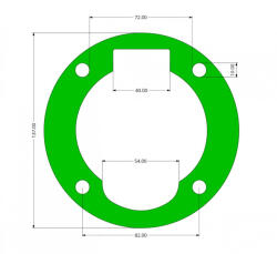 Barracuda Garnitura cap compresor piston 95mm median SPC0105