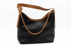 Pantaloni Chic Geantă Dama Crossbody Piele Ecologică Neagră-Maro L27xL35cm