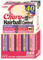 Inaba Foods Churu Cat Varieties Hairball Recompense Cremoase cu Ton, Pui si Somon 40 Buc - vetpet-shop
