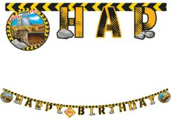 Procos Banner Happy Birthday - Vehicule de construcții 200 cm