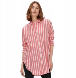 ZARA Női hosszú ing Zara pamut rózsaszín csíkos oversize méret M (9878/111/104)