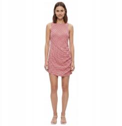 ZARA Ruha Zara mini ujjatlan piros kockás méret S (4215/418/061)