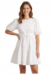 ZARA Ruha Zara fodros mini ekrü buff rózsaszín virágokkal méret Xs (7385/364/250)