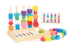 Flippy Jucarie Montessori de Sortat, Flippy, din Lemn, Forme Geometrice, +3 Ani, 25 de Piese, 21.5 x 16 x 3 cm, Multicolor (134196)