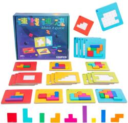 Flippy Joc Interactiv, Flippy, Tip Puzzle, din Lemn, +3 Ani, 128 Piese, 15 x 17 x 3.5 cm, Multicolor (134200)