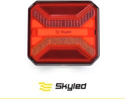 Skyled Lampa Spate LED Patrata, 12-24V, cu Stop, Semnalizare, Pozitie si Iluminare Numar (13SL40400)