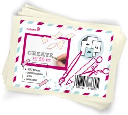  Hârtie decorativă netedă bristol ecru pachet 50A6