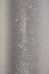  Hârtie decorativă colorată cu sclipici pe o parte argintie 210g 5A4