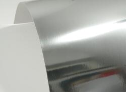  Hârtie decorativă colorată pe o parte oglindă Mirror 300g Argintiu pachet 10A4