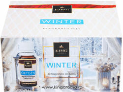 KINGAROMA Pachet 30 Uleiuri Parfumate Aromaterapie WINTER, KING Aroma , Magia Sarbatorilor Fabricata A n Romania (10 Arome x 3 Bucati)