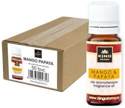 KINGAROMA Pachet 50 uleiuri parfumate aromaterapie Mango Papaya, KING Aroma, 10 ml