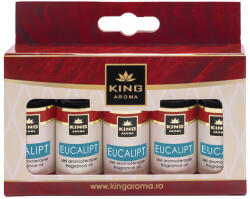 KINGAROMA Pachet 5 x Ulei Parfumat Aromaterapie EUCALIPT, KING Aroma , Set Rezerva pentru Purificarea Aerului, Respiratie Usoara si Prospetime Glaciara