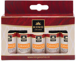 KINGAROMA Pachet 5 x Ulei Parfumat Aromaterapie ORANGE (Portocala), KING Aroma , Set Rezerva pentru Energie, Optimism E i Prospetime Citrica