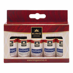 KINGAROMA Pachet 5 x Ulei Parfumat Aromaterapie ANTITABAC, KING Aroma , Set Rezerva pentru Neutralizarea Mirosurilor si Aer Proaspat