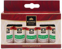 KINGAROMA Pachet 5 x Ulei Parfumat Aromaterapie MENTA, KING Aroma , Set Rezerva pentru Revigorare, Focus si Prospetime Glaciara