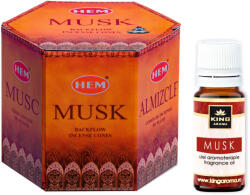 HEM Pachet Promo: 40 Conuri Parfumate Backflow HEM Musk (Mosc) + Ulei Aromaterapie Musk KING Aroma, 10ml