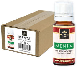 KINGAROMA Pachet 50 uleiuri parfumate aromaterapie Menta, KING Aroma, 10 ml
