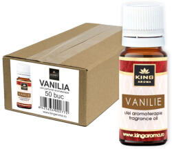 KINGAROMA Pachet 50 uleiuri parfumate aromaterapie Vanilie, KING Aroma, 10 ml