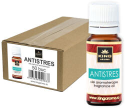 KINGAROMA Pachet 50 uleiuri parfumate aromaterapie Antistres, KING Aroma, 10 ml