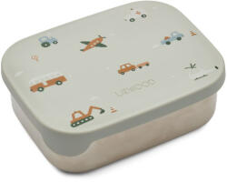 LIEWOOD Uzsonnás doboz Arthur Vehicles Dove Blue Mix - LWD-016 (LWD-016)