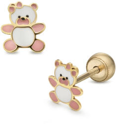 Lisa Jewelry for Kids kislány mackó gyerek fülbevaló gömb zárral (JTAG-0315-18) - lisajewelryforkids