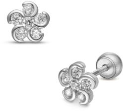 Lisa Jewelry for Kids köves virágos gyerek fülbevaló gömb zárral (JTAG-0539-18) - lisajewelryforkids