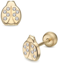 Lisa Jewelry for Kids szálló katica gyerek fülbevaló gömb zárral (JTAG-0693-18) - lisajewelryforkids