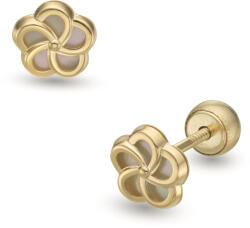 Lisa Jewelry for Kids varázslatos orchidea virág gyerek fülbevaló gömb zárral (JTAG-0426-18) - lisajewelryforkids