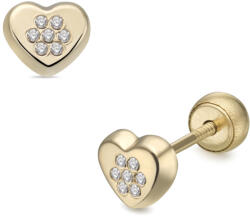 Lisa Jewelry for Kids ragyogó szív gyerek fülbevaló gömbzárral