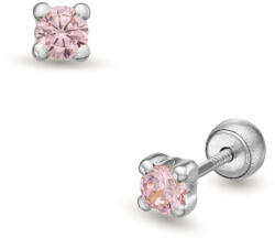 Lisa Jewelry for Kids rózsaszín köves gyerekfülbevaló gömbzárral