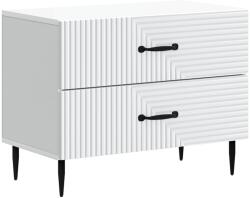 vidaXL Dulap de noapte Alb 62 x 34, 5 x 47, 5 cm Lemn prelucrat GartenMobel Dekor (894775)