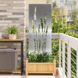 vidaXL Ecran de intimitate pentru gradina Floral Argintiu 50 x 140 cm GartenMobel Dekor (876312)