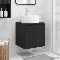 vidaXL Vanitate cu chiuveta montata pe perete Negru GartenMobel Dekor (890433)
