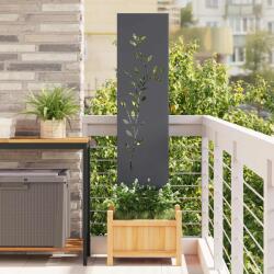 vidaXL Ecran de intimitate pentru gradina Floral Antracit 32 x 140 cm GartenMobel Dekor (876254)