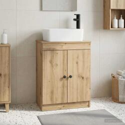 vidaXL Mobila de baie cu chiuveta Stejar Artizanal 54 x 35 x 83 cm GartenMobel Dekor (890137)