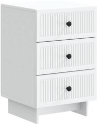 vidaXL Dulap de noapte cu sertar Alb 43 x 41 x 66, 5 cm Lemn prelucrat GartenMobel Dekor (893865)