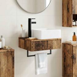 vidaXL Basin de spalare montat pe perete Lemn vechi 50 x 41 x 39 cm GartenMobel Dekor (890196)