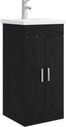 vidaXL Mobila de baie cu chiuveta Stejar Negru 42 x 40 x 84, 5 cm GartenMobel Dekor (890673)