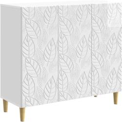 vidaXL Bufet Alb foarte lucios 89 x 34, 5 x 80 cm Lemn prelucrat GartenMobel Dekor (895109) Comoda