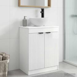 vidaXL Mobila de baie cu chiuveta Alb foarte lucios 54 x 35 x 83 cm GartenMobel Dekor (890142)