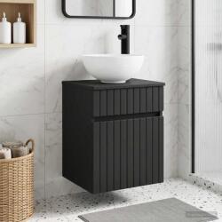 vidaXL Chiuveta de baie suspendata Negru 39 x 41 x 64, 5 cm GartenMobel Dekor (890553)