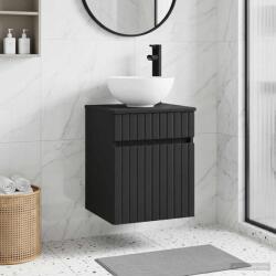 vidaXL Chiuveta de baie suspendata Negru 39 x 35 x 63 cm GartenMobel Dekor (890543)