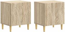 vidaXL Noptiera 2 pcs Stejar Sonoma 43 x 34, 5 x 50 cm Lemn prelucrat GartenMobel Dekor (895030)