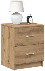 vidaXL Noptiere 2 buc. cu 2 sertare, stejar artizanal, 40x36x50 cm GartenMobel Dekor (858802)