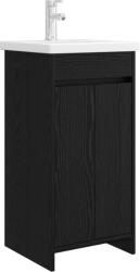 vidaXL Mobila de baie cu chiuveta Stejar Negru 42 x 40 x 84, 5 cm GartenMobel Dekor (890769)