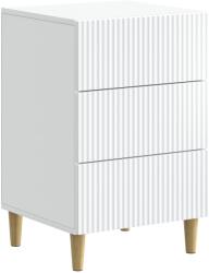 vidaXL Dulap de noapte cu sertar Alb 43 x 41 x 66, 5 cm Lemn prelucrat GartenMobel Dekor (894555)