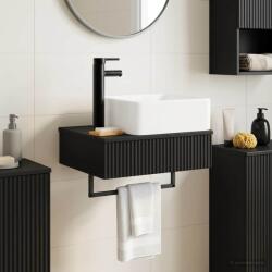 vidaXL Basin de spalare montat pe perete Negru 53 x 35 x 39 cm GartenMobel Dekor (890209)
